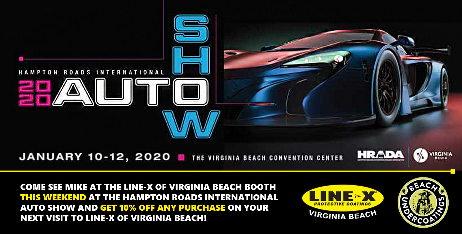 LINE-X of Virginia Beach at the 2020 Hampton Roads International Auto Show