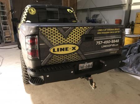 Finished blacking out the chrome on our shop truck!